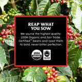 Death Wish Coffee, Organic and Fair Trade Espresso Roast Ground Coffee, 14 oz