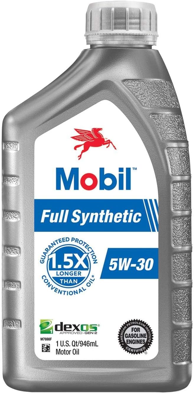 Mobil Full Synthetic Motor Oil 5W-30, 1 Quart (6-pack)
