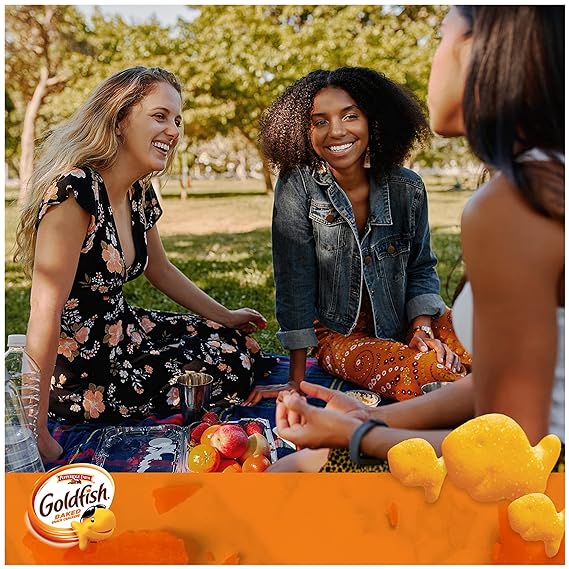 Goldfish Cheddar Cheese Crackers, Baked Snack Crackers, 1 oz On-the-Go Snack Packs, 20 Count Box