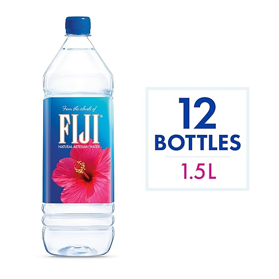 FIJI Natural Artesian Bottled Water 1.5 Liters / 50.7 Fl Ounce (Pack of 12)