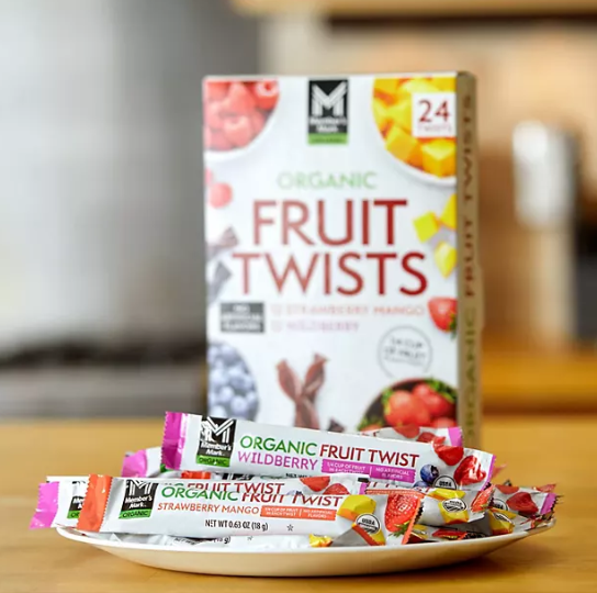 Member's Mark Organic Fruit Twist, Variety Pack, 0.63 oz., 24 pk